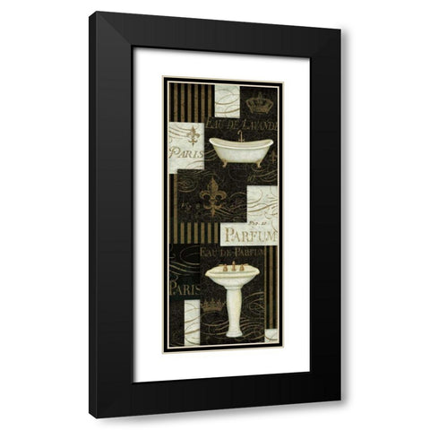 Bain De Luxe Collage I Black Modern Wood Framed Art Print with Double Matting by Brissonnet, Daphne