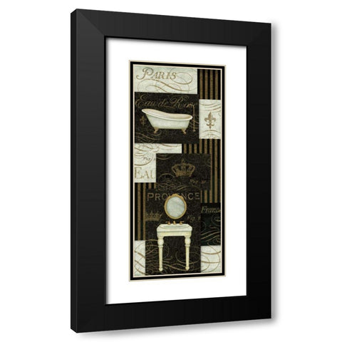 Bain De Luxe Collage II Black Modern Wood Framed Art Print with Double Matting by Brissonnet, Daphne