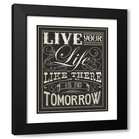 Life and Dreams II Black Modern Wood Framed Art Print with Double Matting by Pela Studio