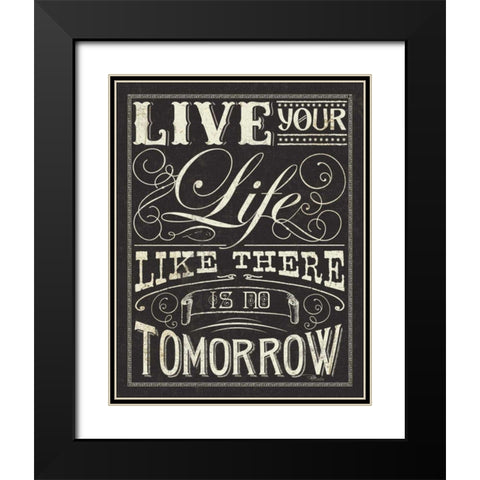 Life and Dreams II Black Modern Wood Framed Art Print with Double Matting by Pela Studio