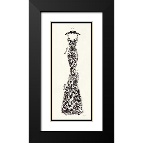 Couture Noir  Original II Black Modern Wood Framed Art Print with Double Matting by Adams, Emily