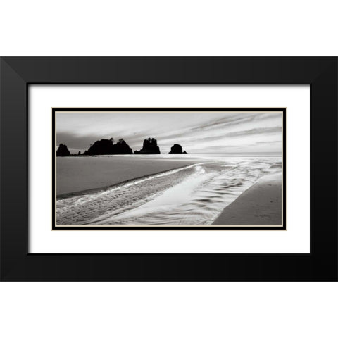 Shi Shi Point of Arches Black Modern Wood Framed Art Print with Double Matting by Audit, Lisa
