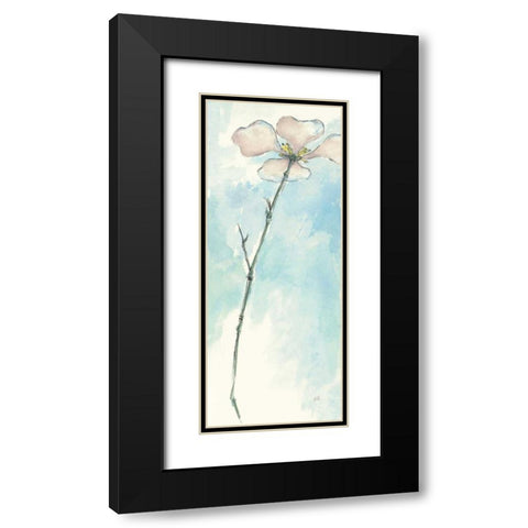 Solitary Dogwood I Black Modern Wood Framed Art Print with Double Matting by Paschke, Chris
