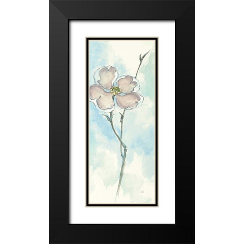 Solitary Dogwood II Black Modern Wood Framed Art Print with Double Matting by Paschke, Chris