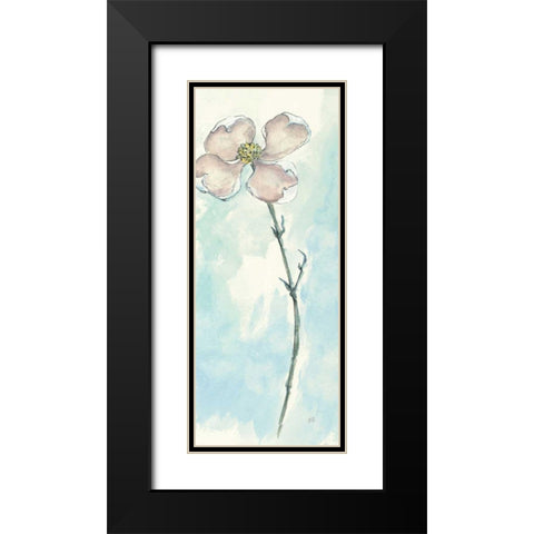 Solitary Dogwood III Black Modern Wood Framed Art Print with Double Matting by Paschke, Chris
