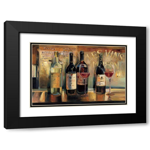 Les Vins Maison Black Modern Wood Framed Art Print with Double Matting by Hageman, Marilyn