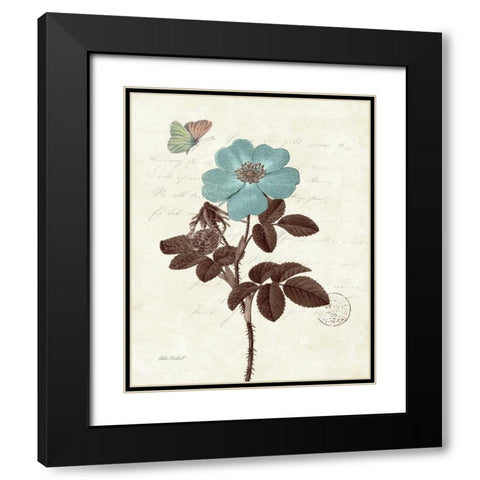 Touch of Blue II Black Modern Wood Framed Art Print with Double Matting by Pertiet, Katie