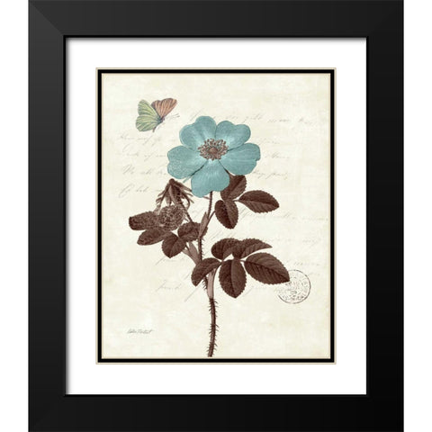 Touch of Blue II Black Modern Wood Framed Art Print with Double Matting by Pertiet, Katie