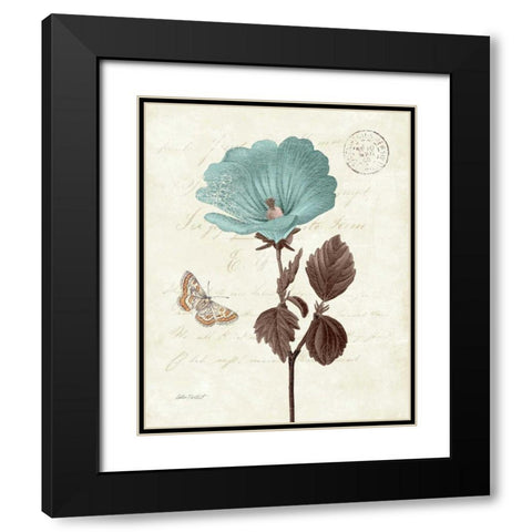 Touch of Blue III Black Modern Wood Framed Art Print with Double Matting by Pertiet, Katie