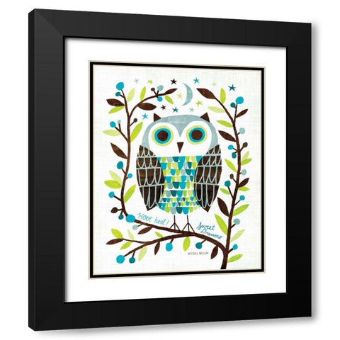 Night Owl I Black Modern Wood Framed Art Print with Double Matting by Mullan, Michael