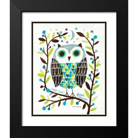 Night Owl I Black Modern Wood Framed Art Print with Double Matting by Mullan, Michael