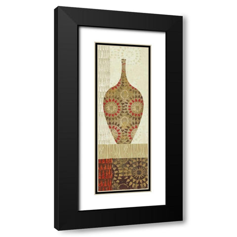 Spice Stripe Vessels Panel III Black Modern Wood Framed Art Print with Double Matting by Wild Apple Portfolio
