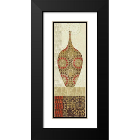 Spice Stripe Vessels Panel III Black Modern Wood Framed Art Print with Double Matting by Wild Apple Portfolio