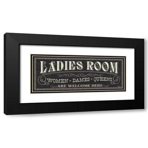 Ladies and Gents I Black Modern Wood Framed Art Print with Double Matting by Pela Studio