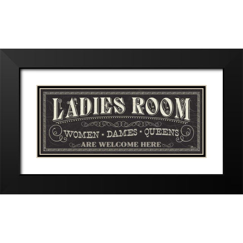 Ladies and Gents I Black Modern Wood Framed Art Print with Double Matting by Pela Studio