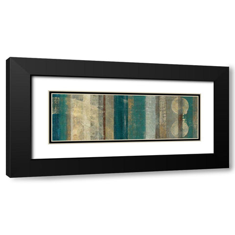 Kuna Blue Black Modern Wood Framed Art Print with Double Matting by Silva, Roque