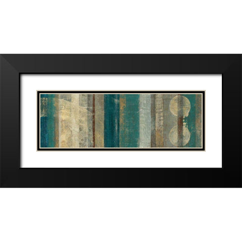 Kuna Blue Black Modern Wood Framed Art Print with Double Matting by Silva, Roque