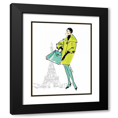 Colorful Fashion II - Paris Black Modern Wood Framed Art Print with Double Matting by Tavoletti, Anne