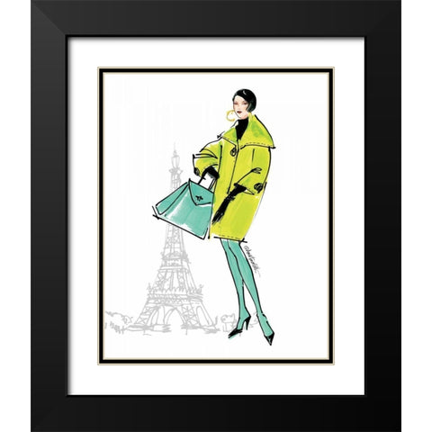 Colorful Fashion II - Paris Black Modern Wood Framed Art Print with Double Matting by Tavoletti, Anne