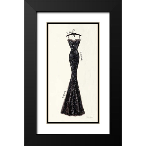 Couture Noir Original IV Black Modern Wood Framed Art Print with Double Matting by Adams, Emily