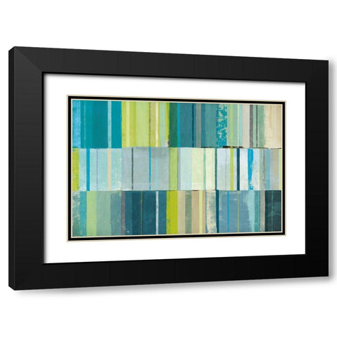 Spring Patches Black Modern Wood Framed Art Print with Double Matting by Mullan, Michael