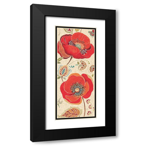 Moroccan Red Light II Black Modern Wood Framed Art Print with Double Matting by Brissonnet, Daphne