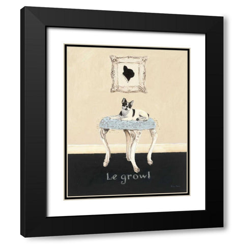 Le Growl Black Modern Wood Framed Art Print with Double Matting by Adams, Emily