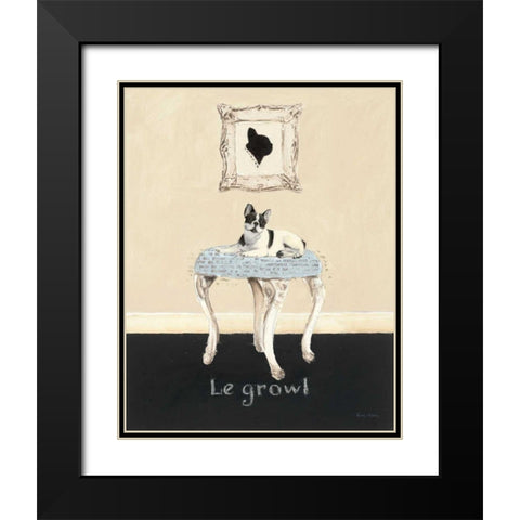 Le Growl Black Modern Wood Framed Art Print with Double Matting by Adams, Emily