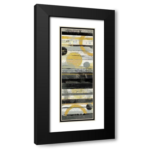Yellow Zephyr Panel Black Modern Wood Framed Art Print with Double Matting by Schick, Mike