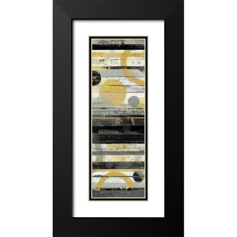 Yellow Zephyr Panel Black Modern Wood Framed Art Print with Double Matting by Schick, Mike