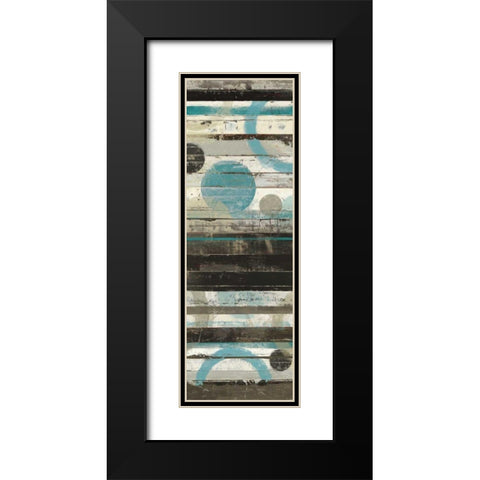 Blue Zephyr Panel Black Modern Wood Framed Art Print with Double Matting by Schick, Mike
