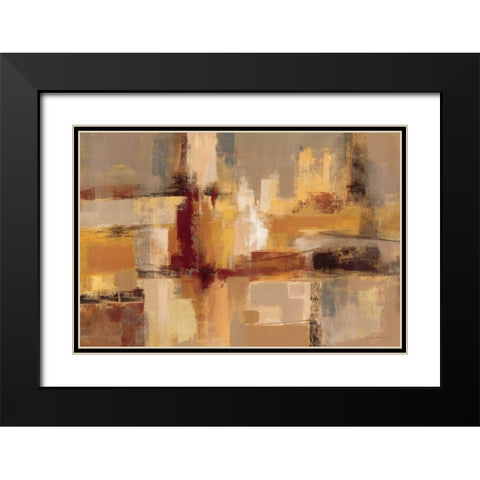 Sandcastles Black Modern Wood Framed Art Print with Double Matting by Vassileva, Silvia