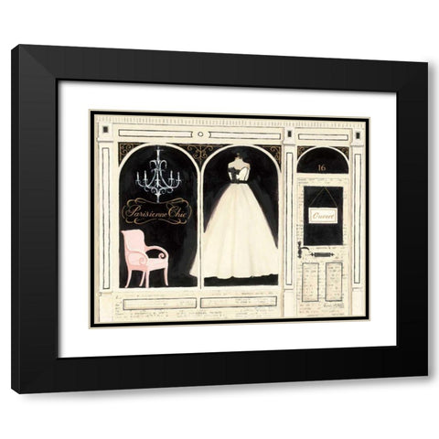 Parisienne Chic Black Modern Wood Framed Art Print with Double Matting by Adams, Emily