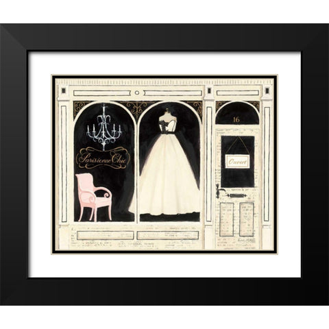 Parisienne Chic Black Modern Wood Framed Art Print with Double Matting by Adams, Emily