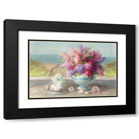 Seaside Spring Crop Black Modern Wood Framed Art Print with Double Matting by Nai, Danhui