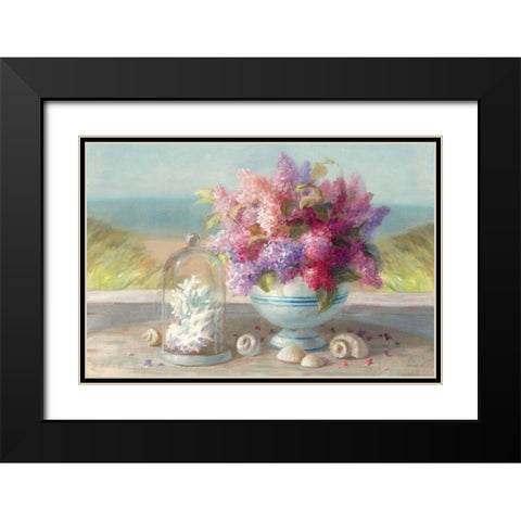 Seaside Spring Crop Black Modern Wood Framed Art Print with Double Matting by Nai, Danhui