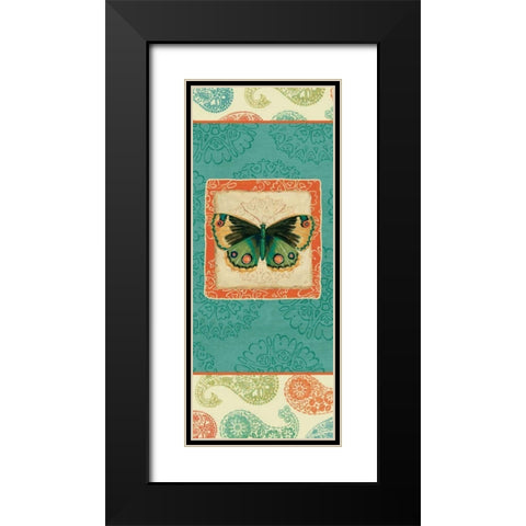 Folk Floral VI Black Modern Wood Framed Art Print with Double Matting by Brissonnet, Daphne