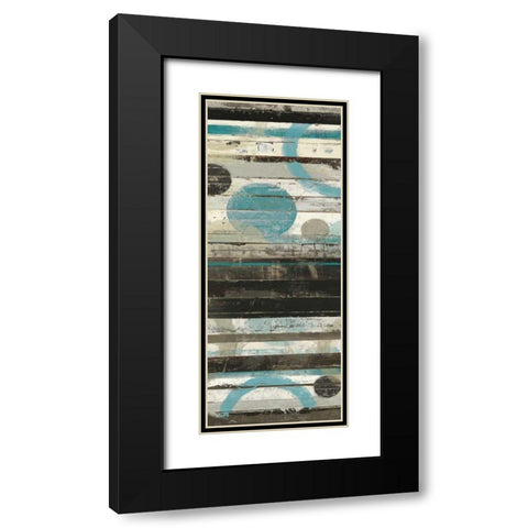 Blue Zephyr II Black Modern Wood Framed Art Print with Double Matting by Schick, Mike