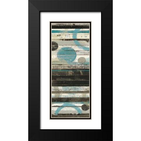 Blue Zephyr II Black Modern Wood Framed Art Print with Double Matting by Schick, Mike