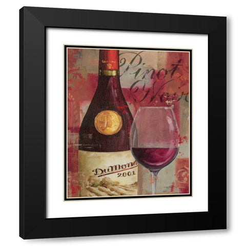 Vin Abstrait I Black Modern Wood Framed Art Print with Double Matting by Audit, Lisa