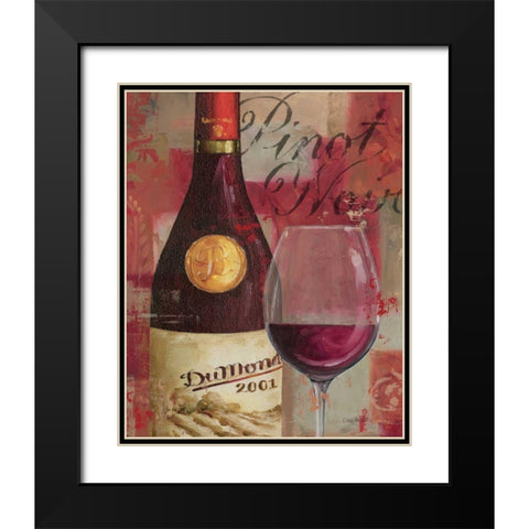 Vin Abstrait I Black Modern Wood Framed Art Print with Double Matting by Audit, Lisa