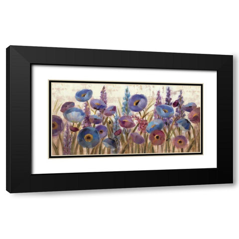 Lupines and Poppies Black Modern Wood Framed Art Print with Double Matting by Vassileva, Silvia