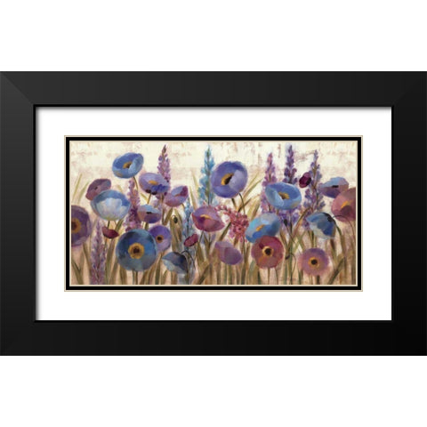 Lupines and Poppies Black Modern Wood Framed Art Print with Double Matting by Vassileva, Silvia