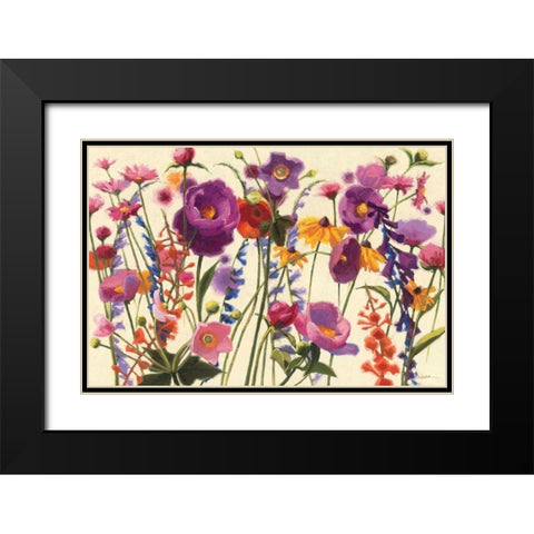 Couleur Printemps I Black Modern Wood Framed Art Print with Double Matting by Novak, Shirley