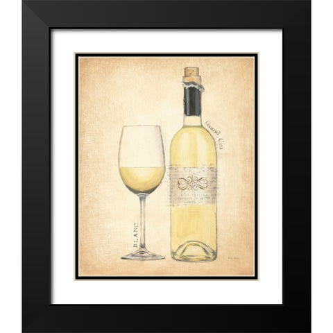 Grand Cru Blanc Black Modern Wood Framed Art Print with Double Matting by Adams, Emily