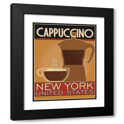 Deco Coffee IV Black Modern Wood Framed Art Print with Double Matting by Pela Studio