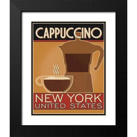 Deco Coffee IV Black Modern Wood Framed Art Print with Double Matting by Pela Studio