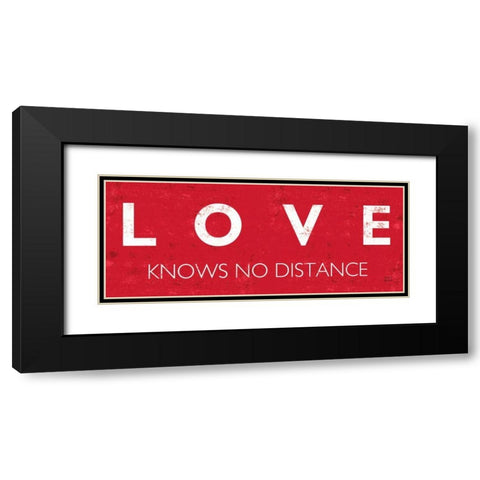 Love Knows No Distance Black Modern Wood Framed Art Print with Double Matting by Mullan, Michael
