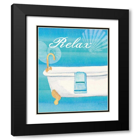 Seashells Spa II No Border Black Modern Wood Framed Art Print with Double Matting by Charron, Veronique