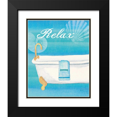 Seashells Spa II No Border Black Modern Wood Framed Art Print with Double Matting by Charron, Veronique